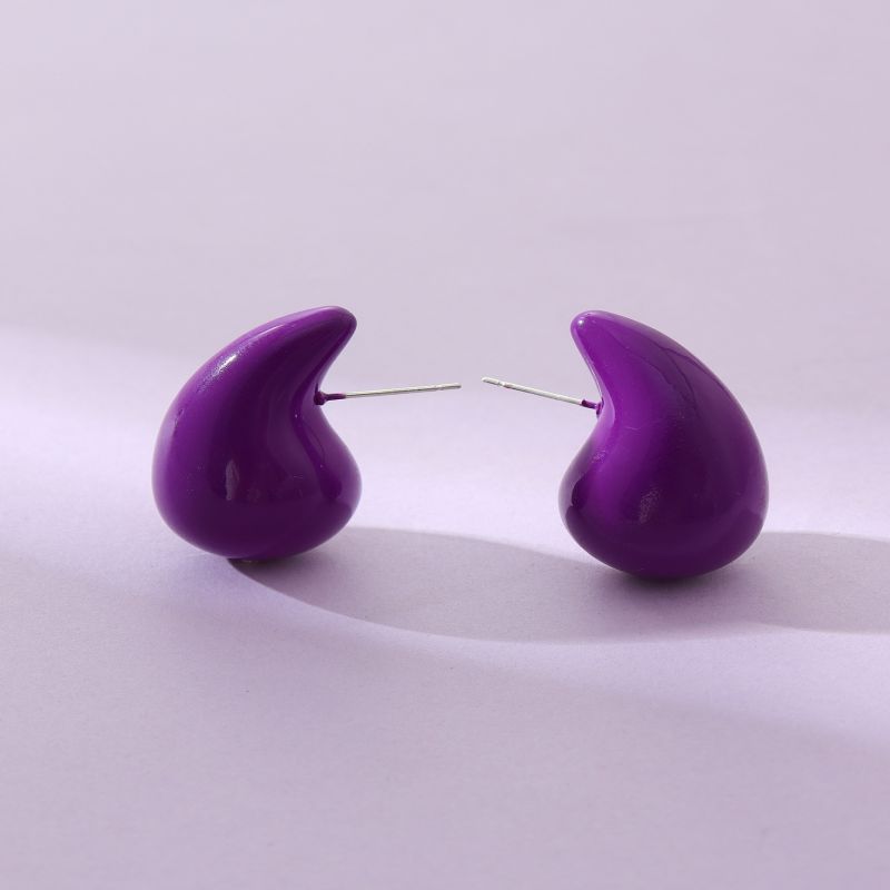 Clous d'oreilles élégants en diamant coloré pour femmes