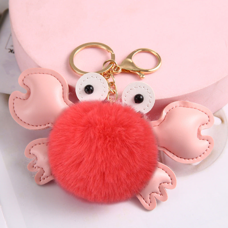 Pendentif porte-clés crabe mignon de dessin animé