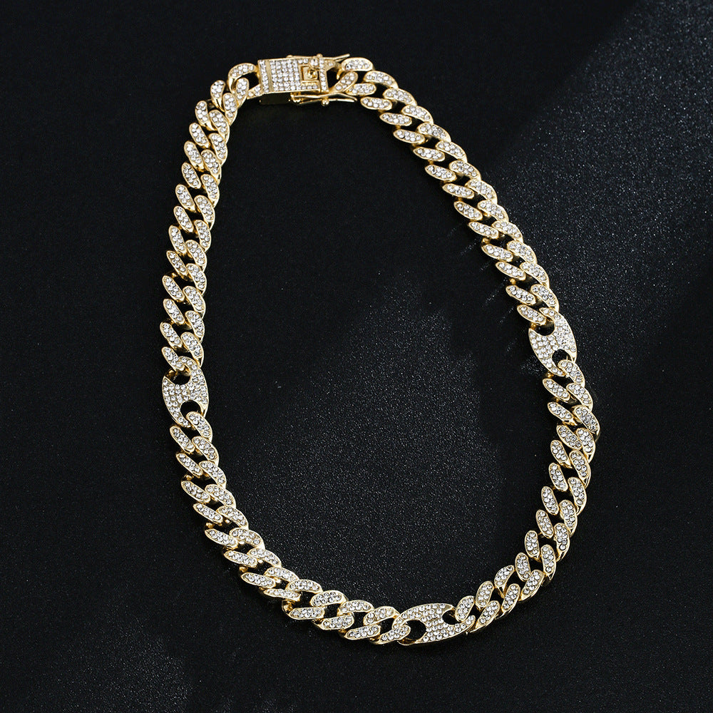Full Diamond Inlaid Full Diamond Necklace Hipster