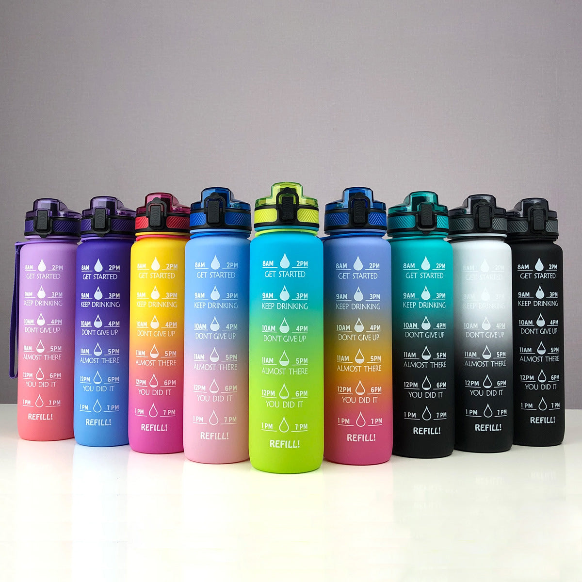 Bouteille d'eau dégradée givrée Sports