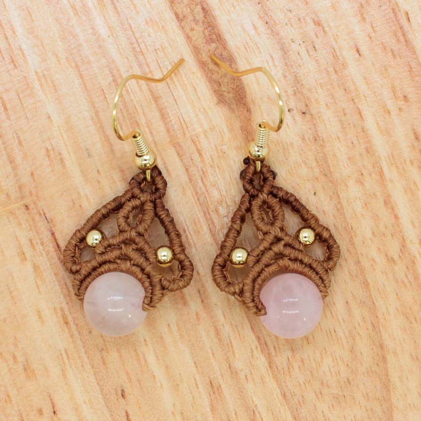 Ethnic Style Wax Line Hand-woven Earrings