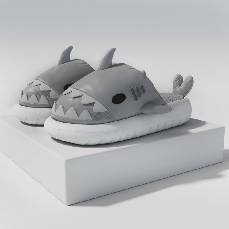 Pantoufles en coton requin, intérieur de la maison amovible
