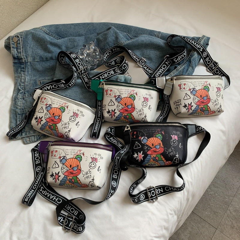 Sac Disco décontracté, petit sac à dos avec graffitis peints