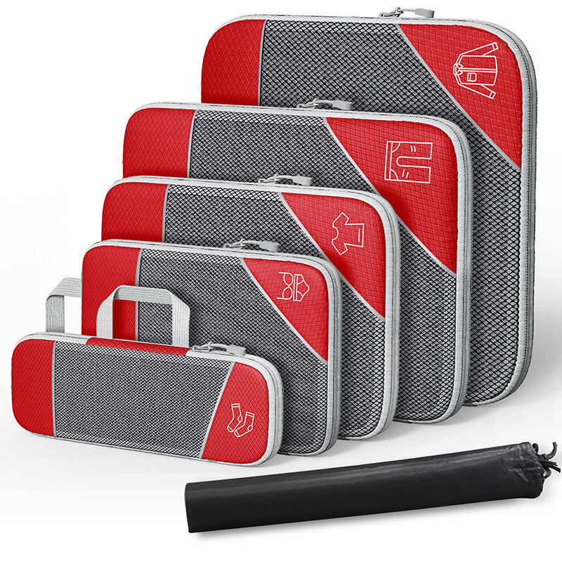 Le voyage peut être un sac de rangement à Compression, costume avec sac à chaussures, organisation visuelle des bagages en maille