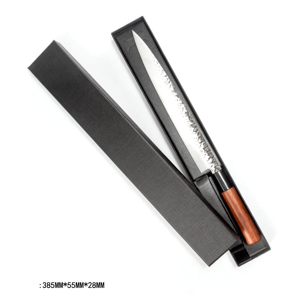 Cuchillo Santoku forjado martillado hecho a mano Cuchillo de chef