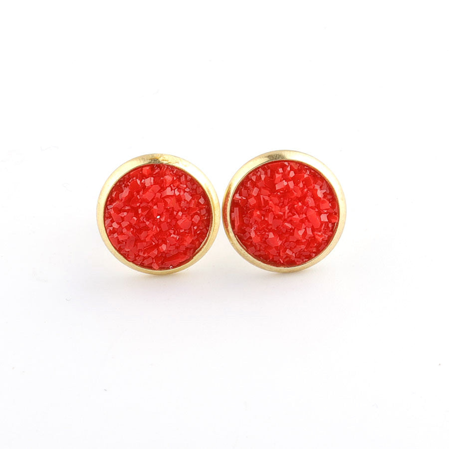 Boucles d'oreilles à tige étoilées en acier inoxydable plaqué or