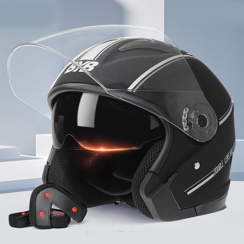 Casque simple à double lentille pour vélo électrique