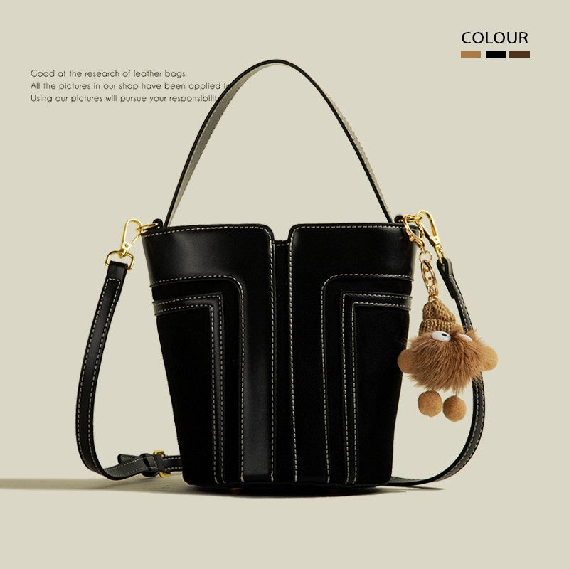 Bolso tipo cubo Bolso de mano para mujer con textura avanzada