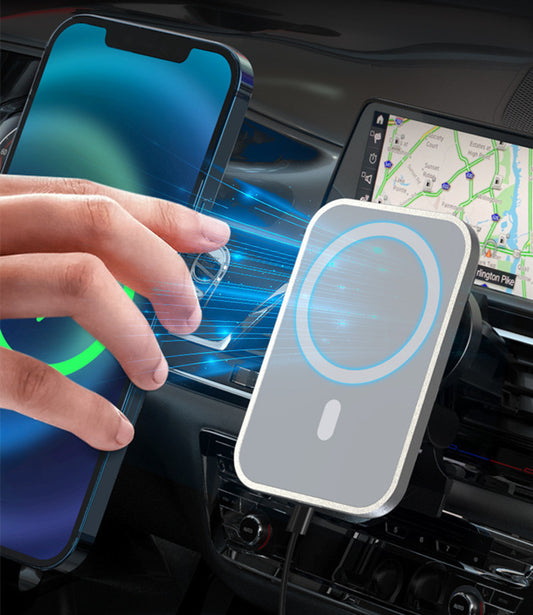 Cargador inalámbrico magnético para coche, salida de aire de carga rápida de 15W
