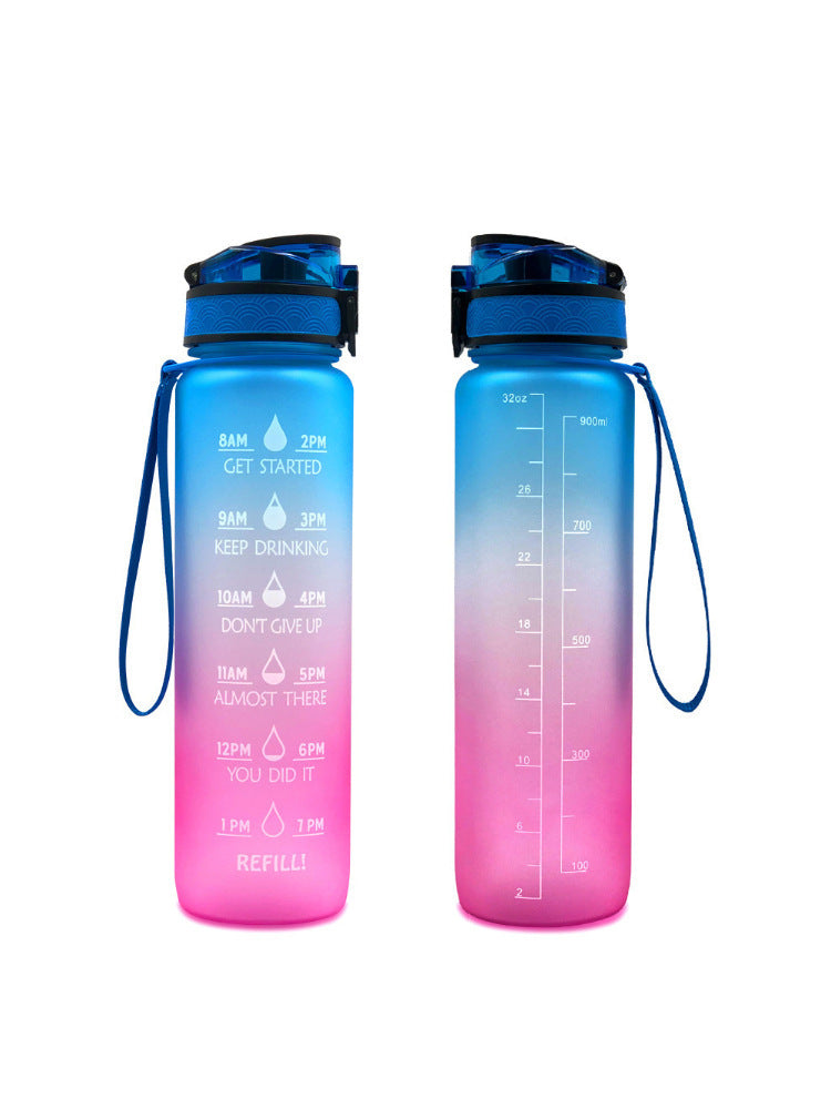 Frasco transparente, botella de agua de 1000ml, botella Kawaii embotellada, infusor sin Bpa, botella de agua transparente para deportes de leche de plástico, taza Kawaii