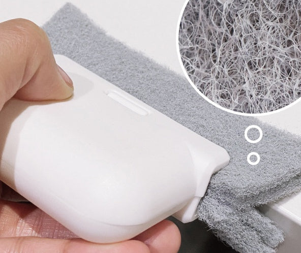 Brosse de nettoyage à rainure créative, nettoie rapidement tous les coins et les espaces, brosses de nettoyage de rails de portes et fenêtres détachables