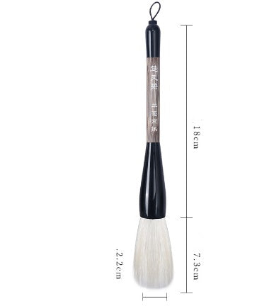 Cepillo de muñeca de oveja y lobo grande, cubo grande de pintura china