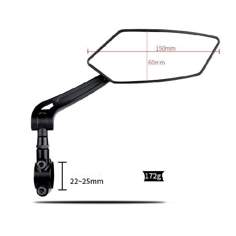 Ajuste de decoración de espejo retrovisor multifunción para motocicleta gran angular