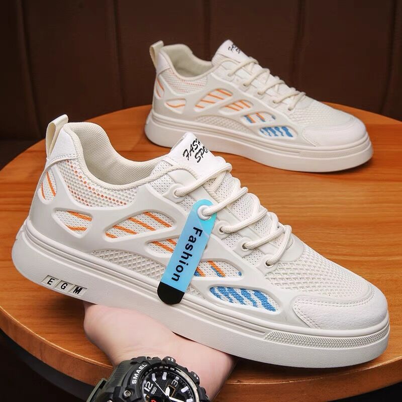 Zapatos planos deportivos de malla para estudiantes de secundaria, transpirables
