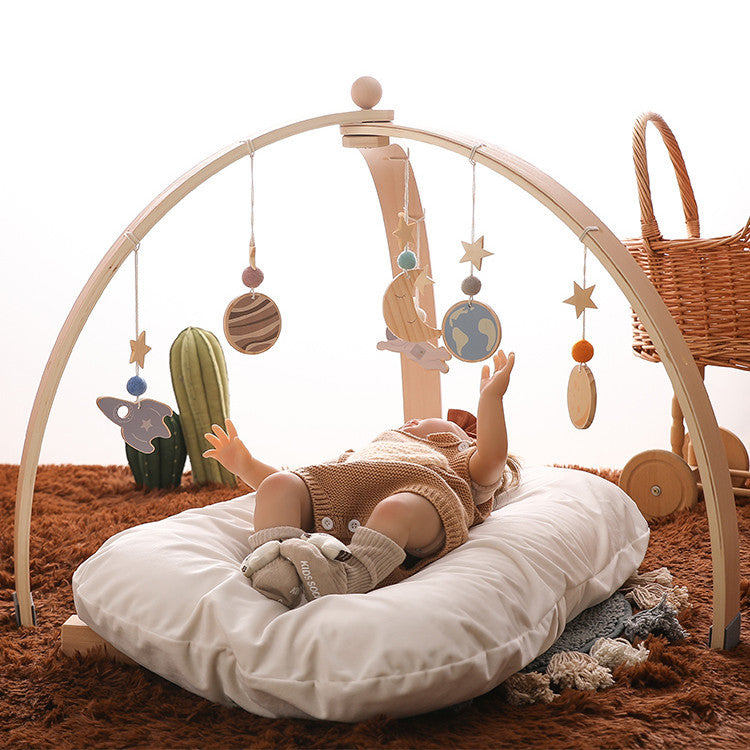 Jouet de berceau de bébé nouveau-né d'équipement de forme physique en bois de support de Triangle