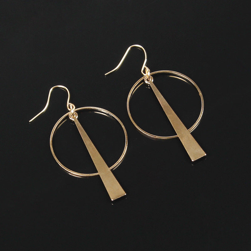 Boucles d'oreilles rondes à géométrie créative, longues boucles d'oreilles assorties avec tout, à la mode