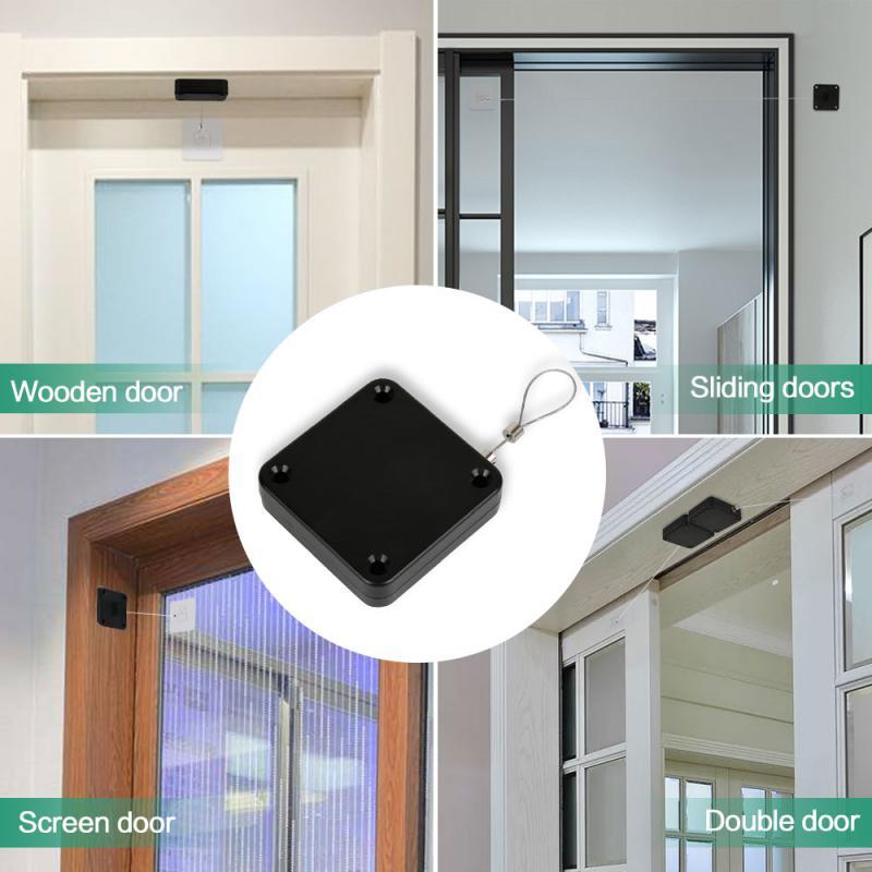 Ferme-porte à capteur automatique électrique de petite taille, butée de porte à Surface réglable sans poinçon, fermeture automatique du support de porte, amélioration de l'habitat