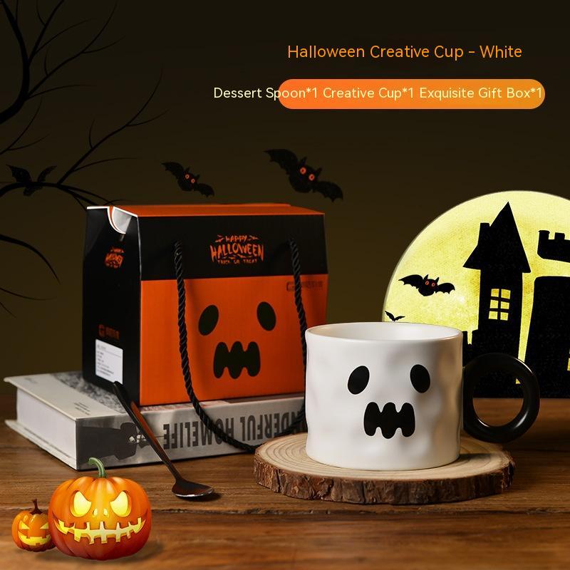 Tasse en céramique de citrouille, tasses en céramique avec poignée, Portable, mignon, cadeau d'halloween, fournitures durables pour fête d'halloween