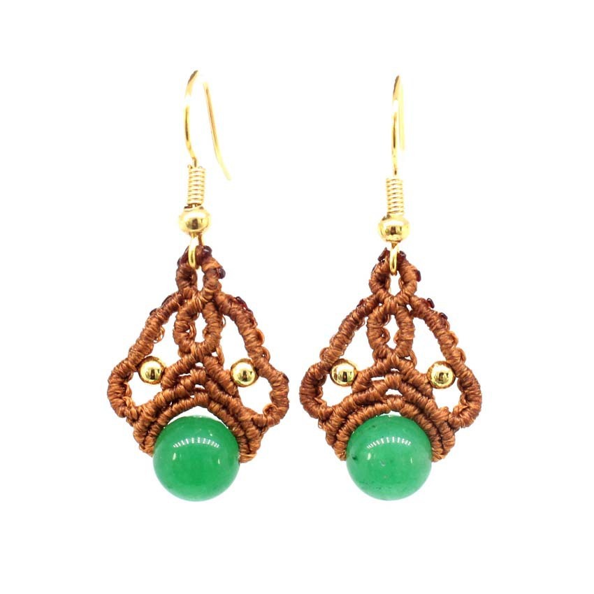 Ethnic Style Wax Line Hand-woven Earrings