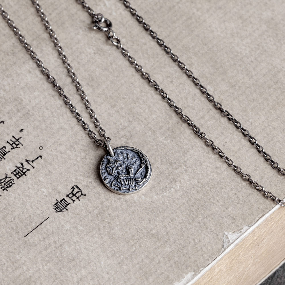 S925 Sterling Silver Gothic Antique Silver Little Devil Pendant