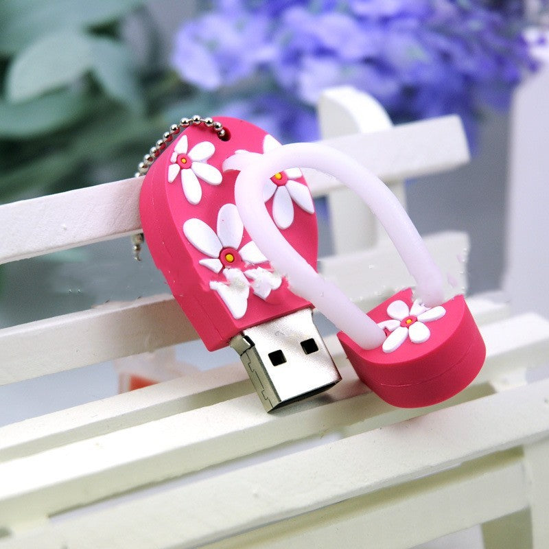 Chaussures de plage créatives de dessin animé, Mini disque U, mode, personnalisation