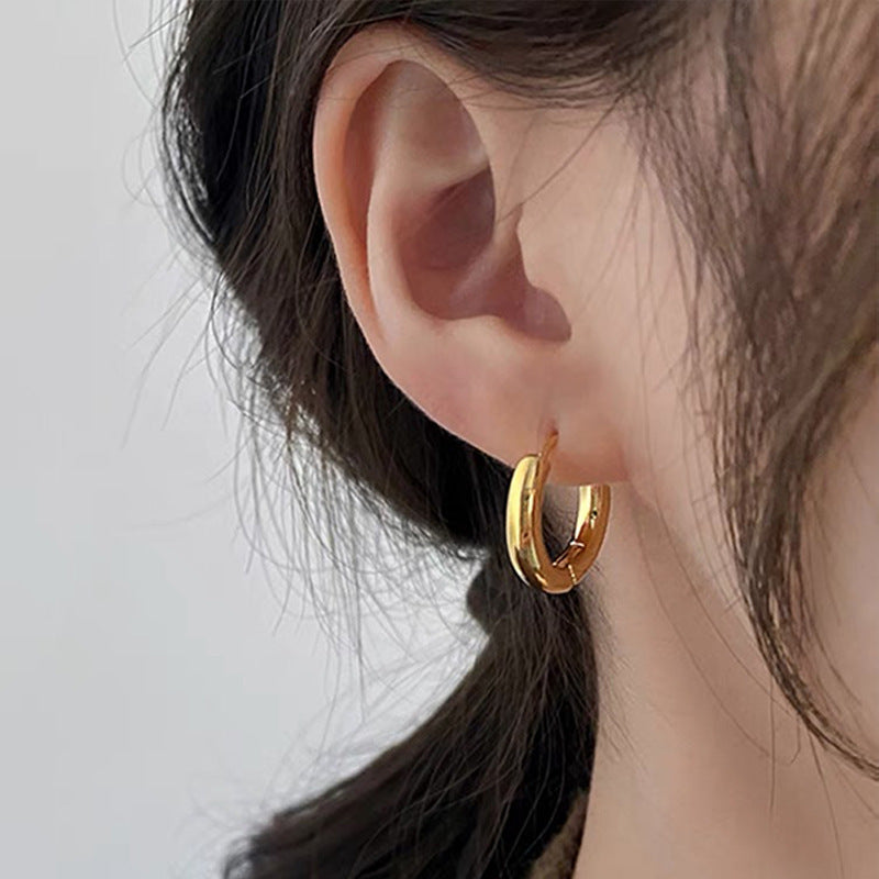 Atmosphere High-grade Simple Bracelet Electroplated Earrings