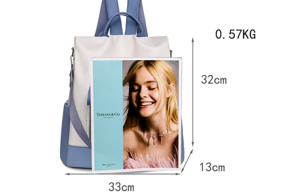 Bolso de mujer PU Mochila con textura de cuero suave Moda estilo de Hong Kong Gran capacidad