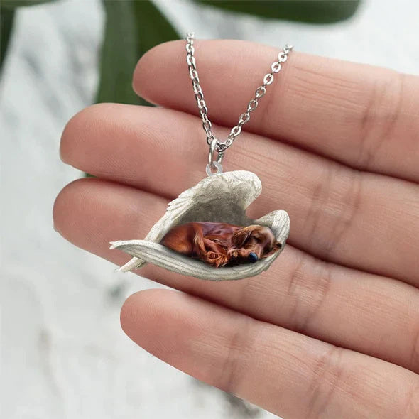 Acrylic Plane Lazy Dog Hanging Necklace