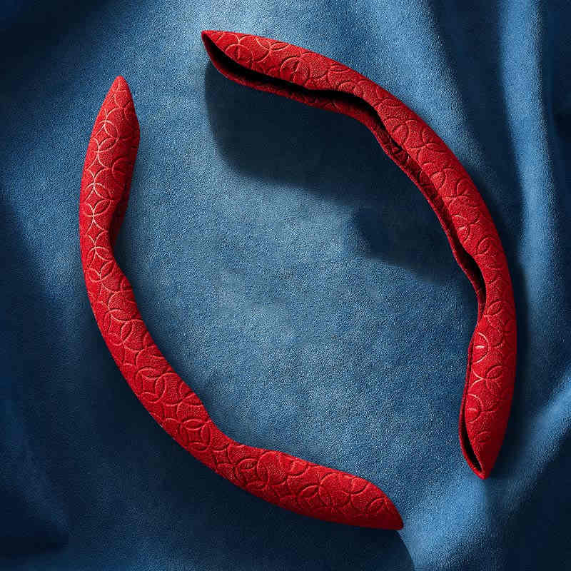 Housse de volant de voiture en daim, Ultra-fine, absorbant la sueur, antidérapante, été