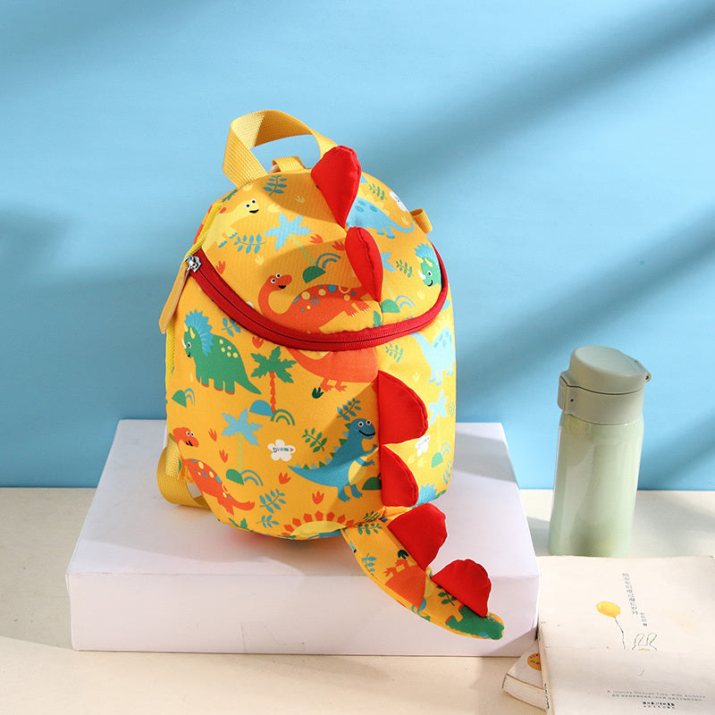 Sac d'école de dinosaure de dessin animé Anti-perte pour enfants, sac à dos de maternelle