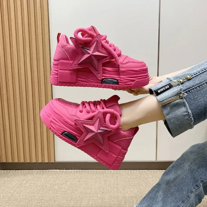 Zapatos blancos ocasionales ligeros del todo-fósforo de la moda para los zapatos del tablero de la plataforma de las mujeres