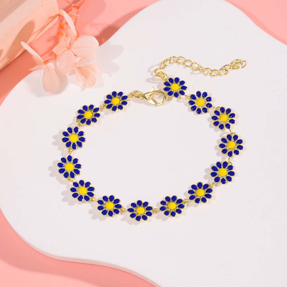 Bracelet Drip Oil Femme Haut de Gamme Marguerite