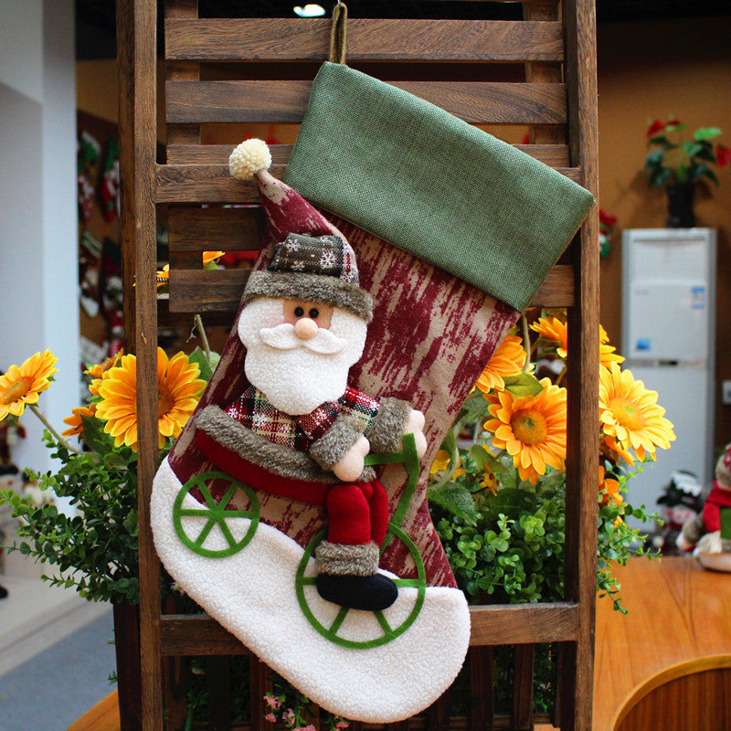 Decoraciones navideñas Calcetines de Papá Noel Colgante para árbol de Navidad Calcetines de Navidad Bolsa de regalo Bolsa de Navidad
