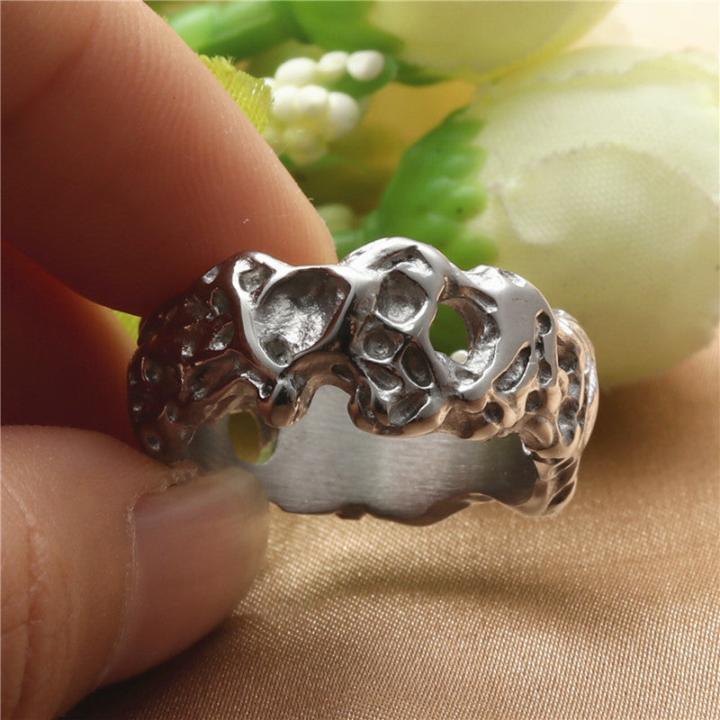 European And American Titanium Steel Tree Figure Rattan Vintage Ring