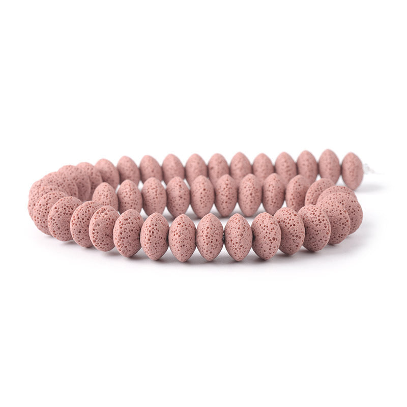Perles rondes en roche volcanique, accessoires d'ornement DIY