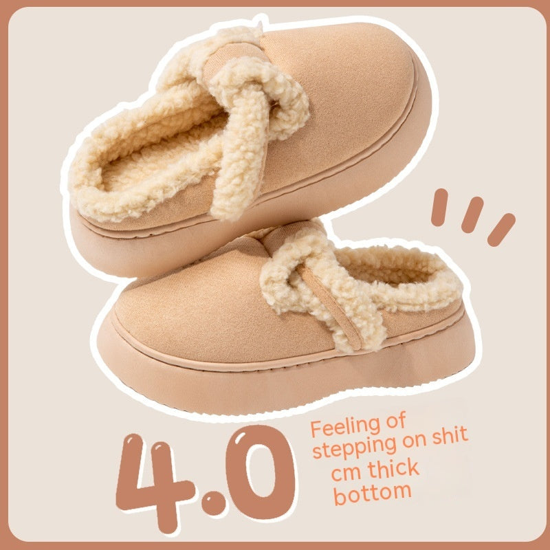 Women's Fur Slippers Winter Interior Home Plush All-matching