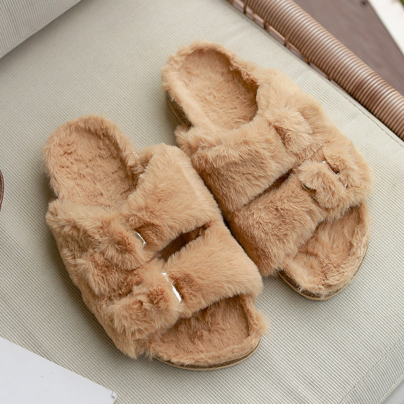 Zapatillas de algodón cálidas para invierno para mujer