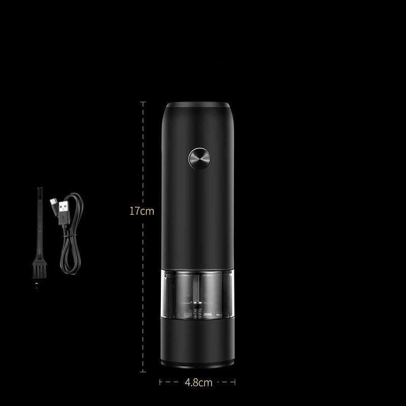 Ensemble de moulin à poivre et à sel électrique rechargeable, broyeur automatique à une main, sans batterie, avec lumière LED à grosseur réglable, rechargeable