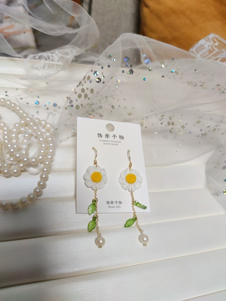 Pendientes Pequeños Hechos A Mano Con Micro Gancho