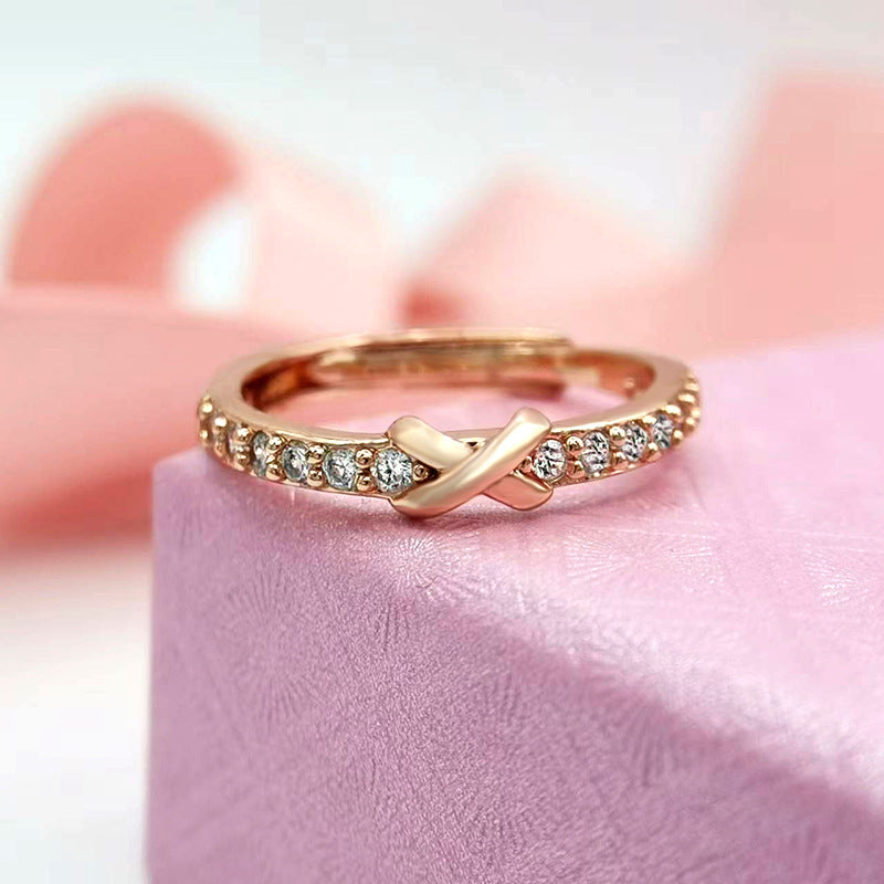 Bague Blype populaire avec lettre X pour femmes