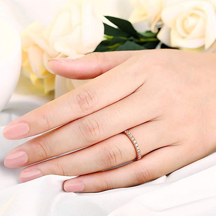 Bague classique en diamant artificiel, huit cœurs et huit flèches, offre spéciale