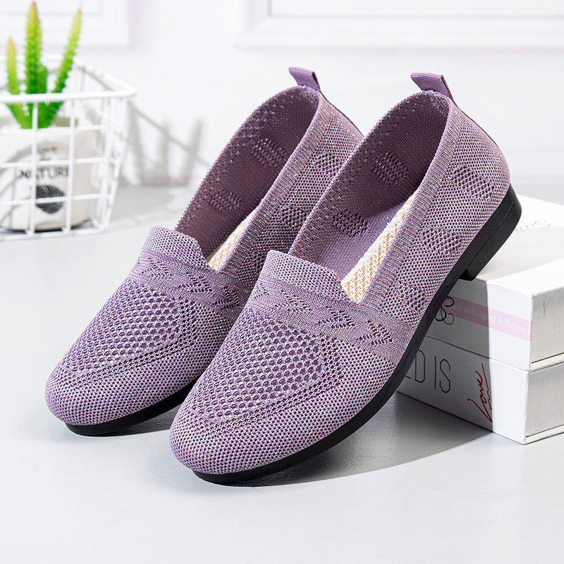 Chaussures en tissu ajouré en maille pour femmes à la mode