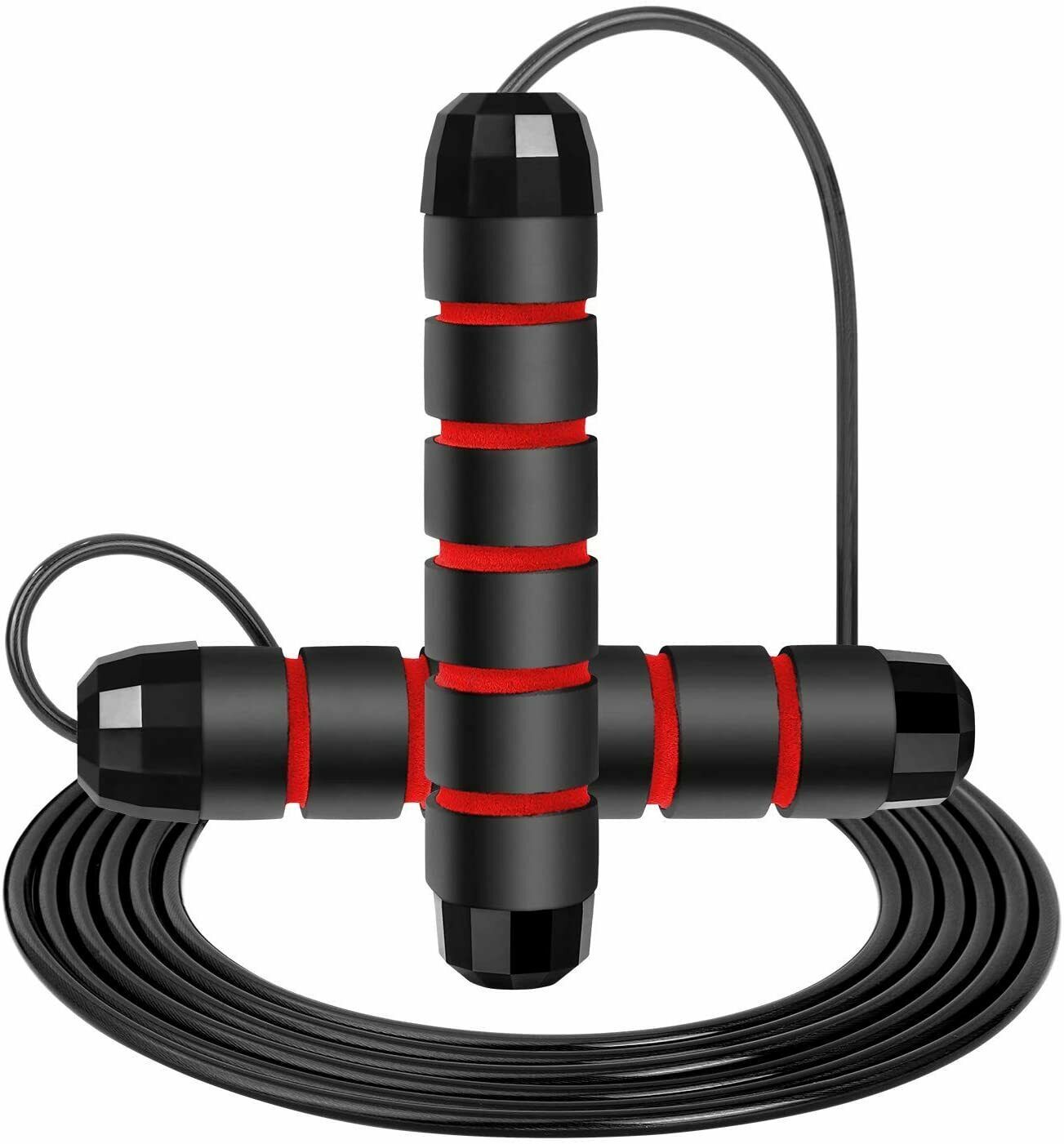 Jump' Rope Cable de cuerda para saltar de velocidad rápida sin enredos con rodamientos de bolas cuerda para saltar de acero gimnasio Fitness ejercicio en casa cuerpo delgado