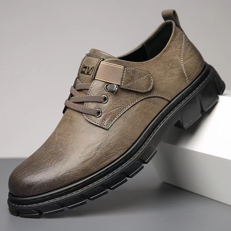 Zapatos de cuero británicos transpirables informales de negocios para hombres