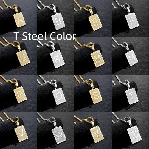 Women's Letter Fashion Stainless Steel Pendant Necklace