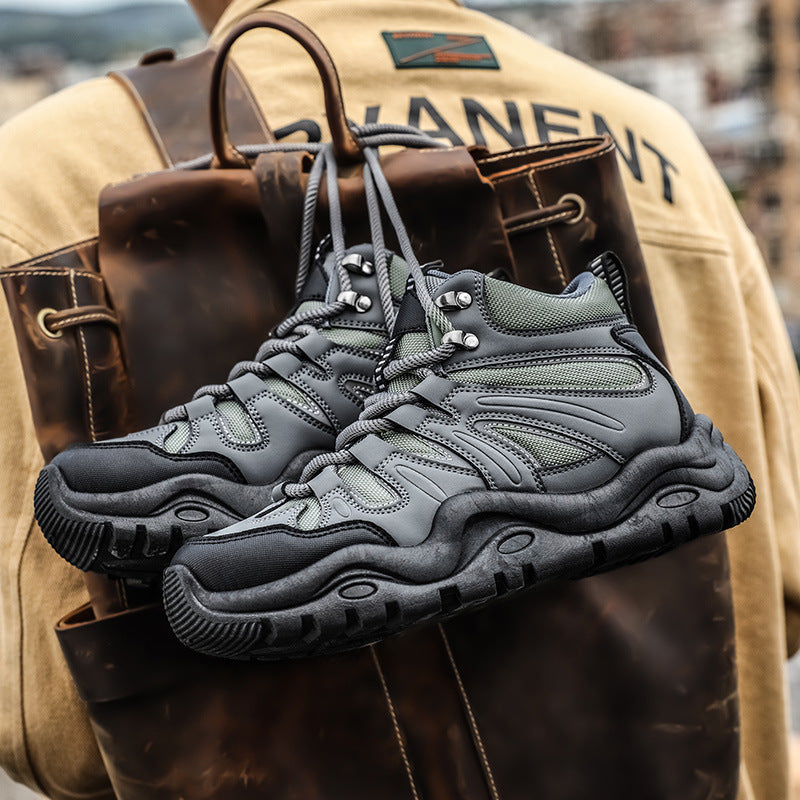 Zapatos de hombre Otoño de caña alta para hombre, deportes, ocio, jóvenes, correr, Daddy Tide, zapatos