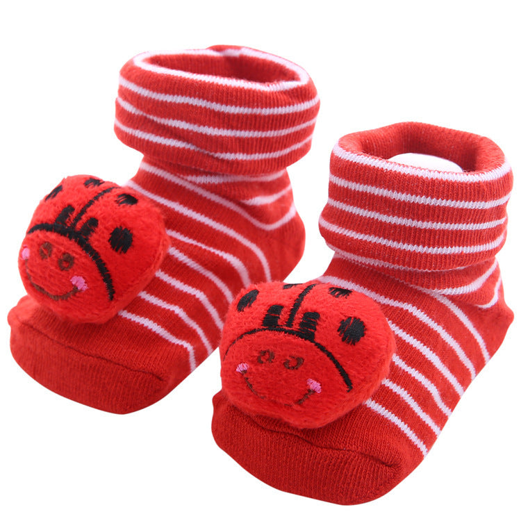 Chaussettes antidérapantes tridimensionnelles pour bébé, dessin animé, pour nouveau-né, poupée, vente en gros