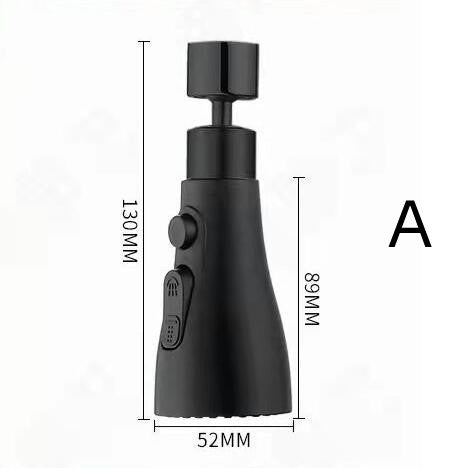 Pulvérisateur de robinet pressurisé universel, anti-éclaboussures, robinet d'eau rotatif à 360 degrés, trois stalles, économie d'eau, adaptateur de buse de robinet