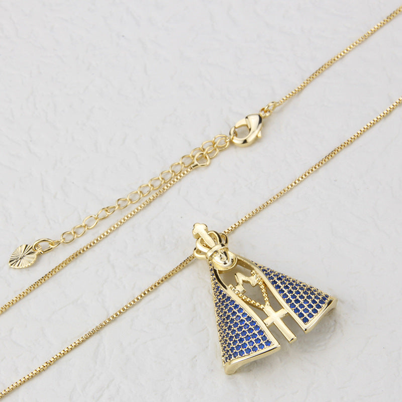 Minimalist Retro Zircon Pendant Maria Necklace