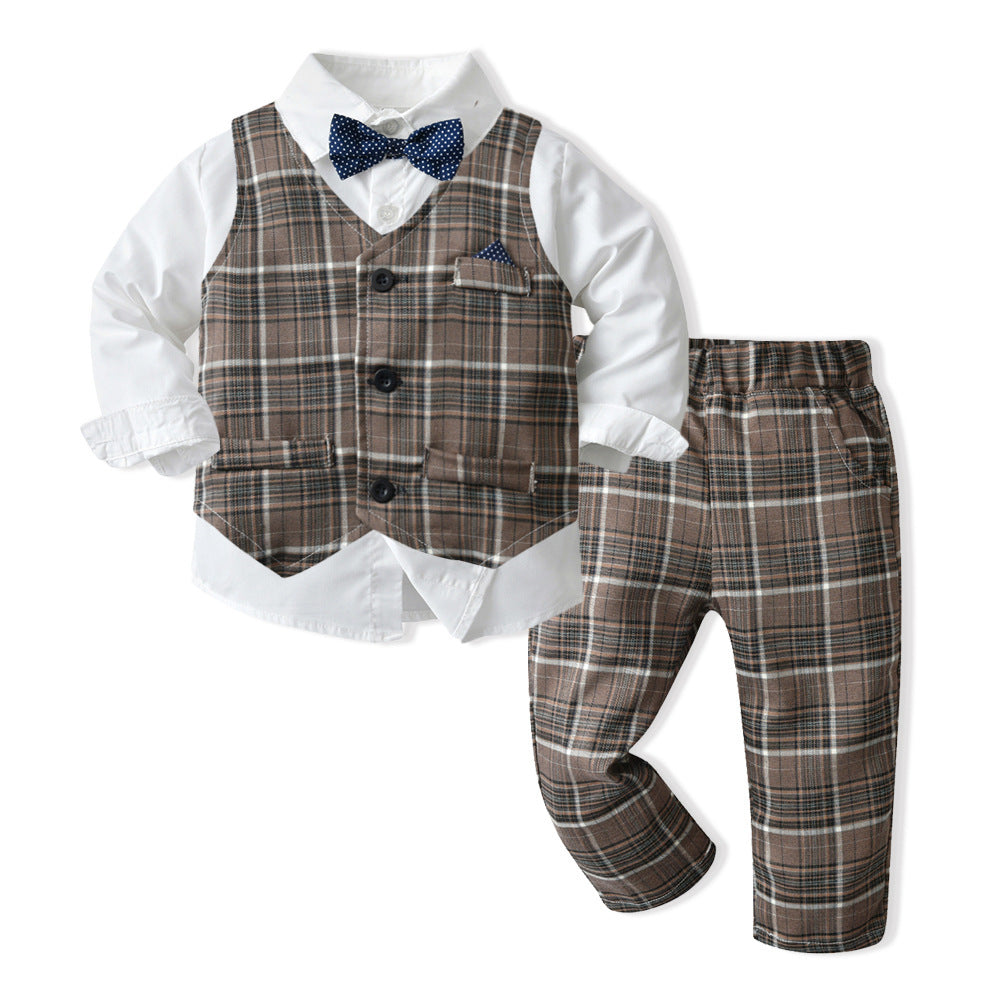 Ensemble trois pièces pour enfants, vêtements d'automne pour garçons